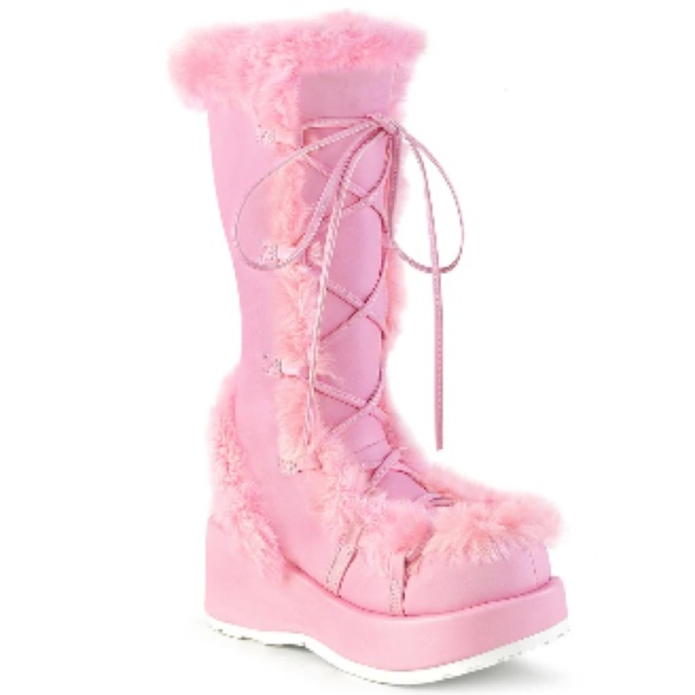 Demonia Cubby 311 Pink Platform Boots